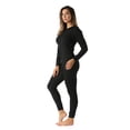 thumbnail image 2 of #followme Traje térmico Henley Onesie Union para mujer 6743-BLK-XL Negro, 2 of 3