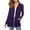 Dark Purple, variant on Cardigan Women Long Sleeve Open Front Casual Loose With Pockets Work Cardians