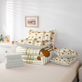 thumbnail image 6 of Manfei Classic Plaid 7-Piece Twin Bedding,Cute Polka Dot Bedding Comforter Set,White Brown,Light Gray Reversible, 6 of 7