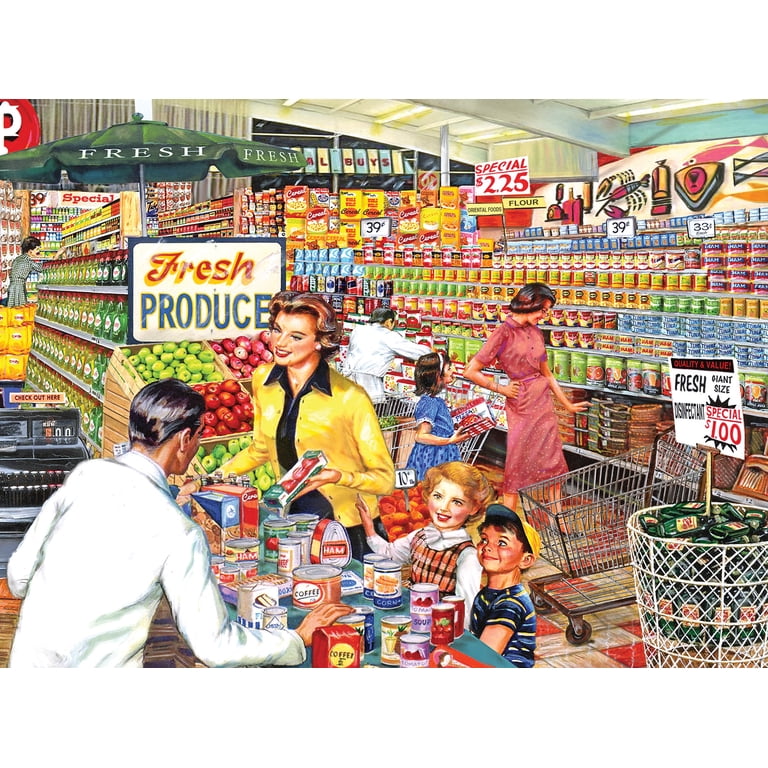 Cra-Z-Art Back to the Past 750-Piece Mr. Grocer's Store Jigsaw