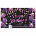 thumbnail image 2 of Purple Birthday Decorations Banner, Purple Happy Birthday Banner, Birthday Party Supplies Purple Photo Backdrop Background for Birthday Party Birthday Banner for Girl Celebration 70.8 x 43.3 Inch, 2 of 7