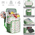 thumbnail image 5 of Travel Cooler Bag - White Cartoon Dinosaurs Leaves Pattern Camping Beer Cooler Backpack with Bottle Opener- Waterproof Insulated Picnic Backpacks - Cooler Bag for Beach, 5 of 6