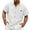 White, variant on Men's Waffle Knit Button Down Shirt Short Sleeve Collared Pocket Casual Regular Fit Summer Beach Vacation Top, Lightweight Breathable Old Money Style Textured Loungewear