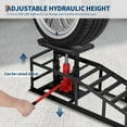 thumbnail image 3 of Towallmark 2-Pack Hydraulic Car Ramps, Heavy-Duty Vehicle Steel Ramps with 5T / 11000lbs Jack Load Capacity, Portable Design for Effortless Oil Changes and Car Lifts/Low Cars(Black), 3 of 9