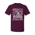 thumbnail image 2 of Wild Bobby, 1901 Widow Makers Skeleton Motorcycle Cars and Trucks Men's Graphic T-Shirt, Maroon, 5XL, 2 of 3