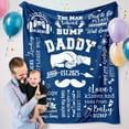 thumbnail image 2 of New Dad Gifts Blanket 60"x 50", First Time Dad Gifts, Dad to Be Gifts for 1st Time Dad, Expectant Dad Gifts, Dad Est 2025, Father to Be Gifts, Daddy to Be Gifts, Soon to Be Dad Gifts, 2 of 6