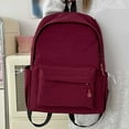 thumbnail image 4 of DFEK Minimalist Large Capacity Casual Lightweight Backpack for Female Students Fresh Style Junior Senior High School Red, 4 of 5