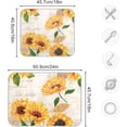 thumbnail image 4 of Coffee Mat Vintage Sunflower Coffee Bar Accessories for Coffee Maker Coffee Machine Coffee Pot Espresso Machine Dish Rack Absorbent Dish Drying Mat Dishes Drainer Pad 16 x 18 Inch, 4 of 6