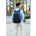 thumbnail image 5 of Mochila Para Laptop Con Puerto Y Cable Usb Negro con Azul, 5 of 5