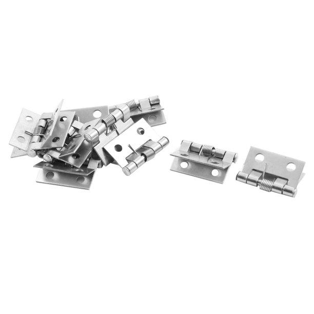 Uxcell Household Hardware Metal Door Spring Loaded Hinge Silver
