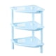 thumbnail image 1 of 3 Layer Plastic Small Storage Shelves Plastic Basket Corner Shelf Organizer Desk Stand Rack Bathroom Shelves for Home Household Kitchen(Blue), 1 of 3