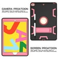 thumbnail image 3 of iPad 10.2" Case with Screen Protector, iPad 8th Generation 2020 Case, iPad 7th Generation 2019 Case, Dteck Full Body Rugged Shockproof Protective Case With Pencil Holder Kickstand Cover, Black/Rose, 3 of 6