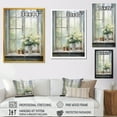 thumbnail image 4 of Designart "Blooming Farm Windows in the Countryside I" Farm Framed Wall Art - Country Green Farm Windows Entryway Framed Wall Art, 4 of 6