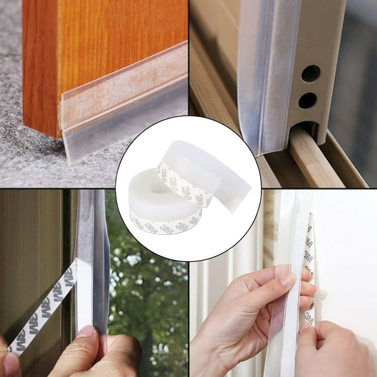 Premium Silicone Door Seal Strip - Adhesive Weather Stripping for