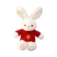 thumbnail image 3 of Muñeco de peluche de conejo de suéter rojo de 40 cm de altura para familiares y amigos chinos. Estilo D, 3 of 9