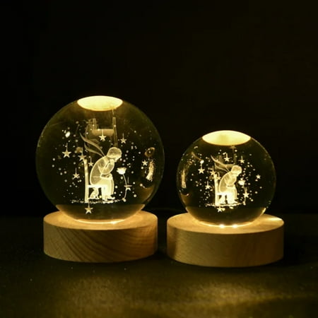 

LCNCAN Exquisite Mesmerizing and Unique 3D Crystal Ball Night Light with Stunning LED Lighting and Gorgeous Design. Perfect 60MM Gift for Astronomy Enthusiasts Featuring a Unique Solar