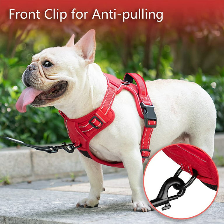  Front Clip Dog Harness, Atopark No Pull Reflective Dog Walking  Harness, Dog Vest Harness with Sturdy Dual-Clips for Training, Adjustable  No Choke Pet Harness(S) Brown : Pet Supplies