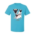 thumbnail image 2 of If It's Not a Pug It's Just a Dog Gift | Mens Dog Lover Graphic T-Shirt, Light Turquoise, Large, 2 of 3