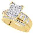 thumbnail image 3 of 10K Yellow Gold Baguette & Round Diamond Rectangle Ladies Engagement Ring 1 Ct., 3 of 5