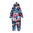 thumbnail image 2 of Odeerbi Christmas Onesie Pajamas for Family Holiday Sleep Jumpsuit Long Sleeve Family Christmas Pajamas Matching Sets Kids Fashion Printed Hooded Jumpsuit Sleepwear PJs Set Navy, 2 of 5