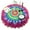 Colorful Rainbow Tie, variant on Blue Tie Dye Spiral Pattern Round Tablecloth 60"x60",Wrinkle Wipeable Table Cloth for Kitchen Dining Room Picnic Patio Party