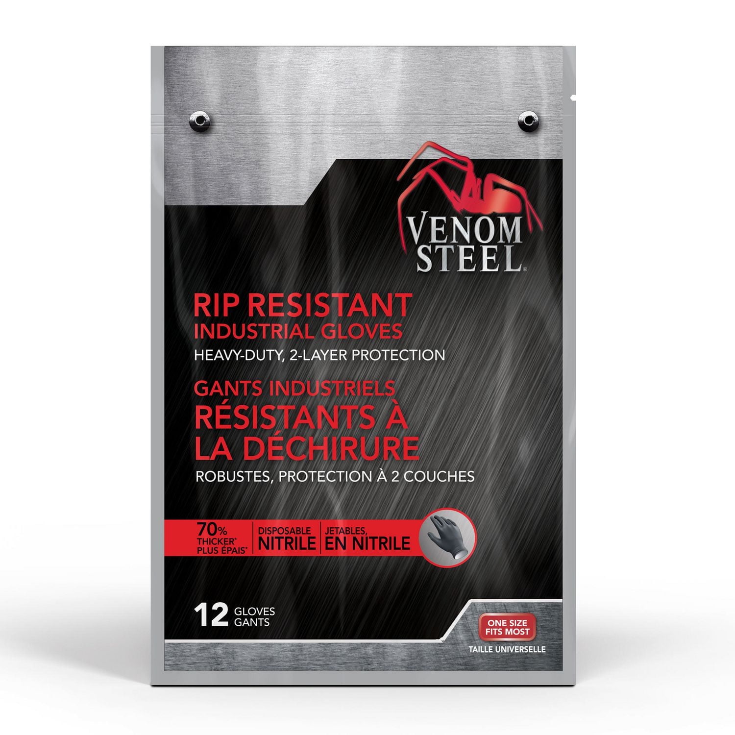 Gant de protection à 2 couches en nitrile Steel de Venom
