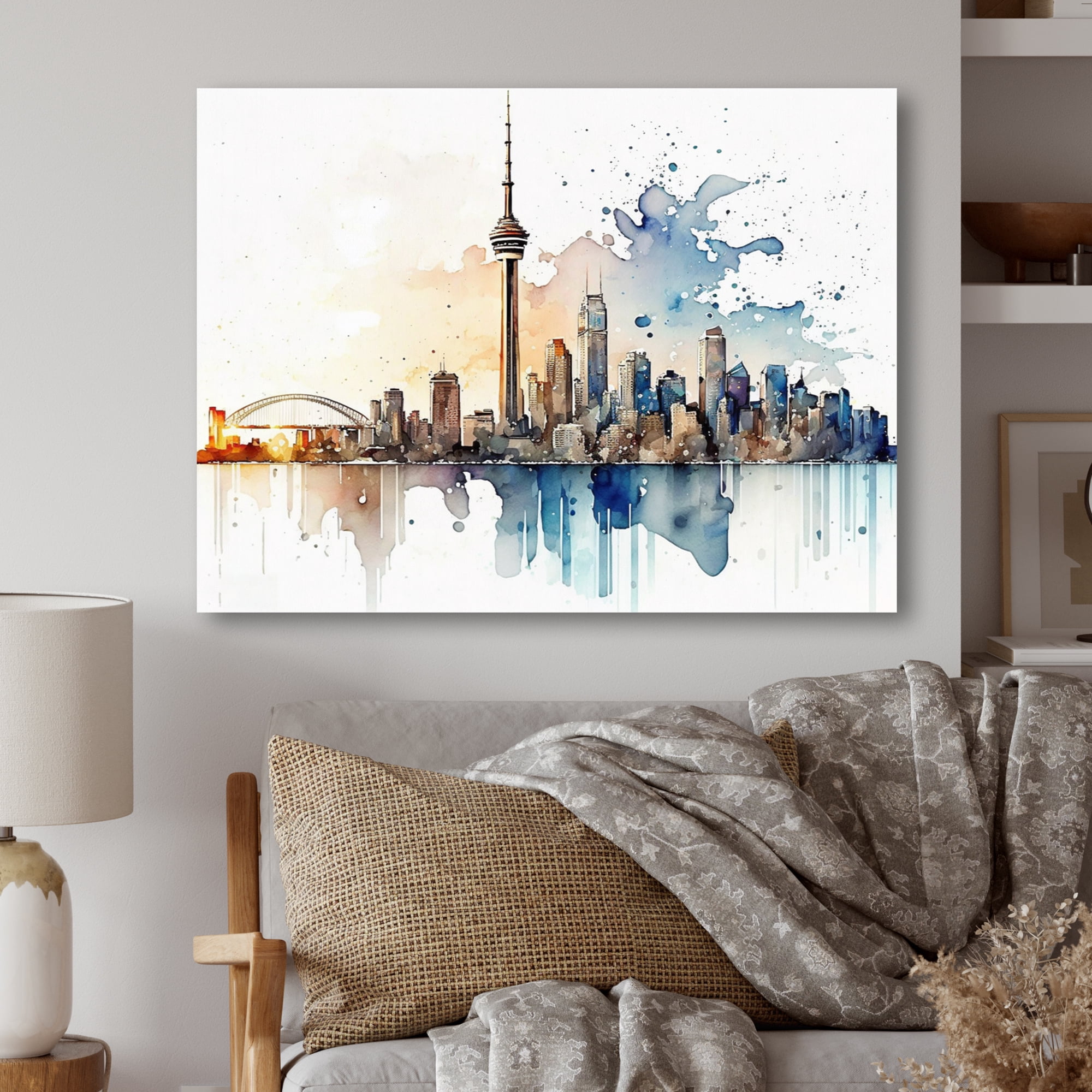 Designart Toronto Skyline I Canvas Wall Art