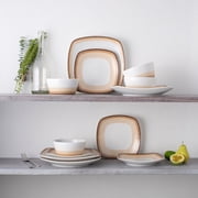 Noritake Colorscapes Layers Desert 12-Piece Square Dinnerware Set, Service for 4