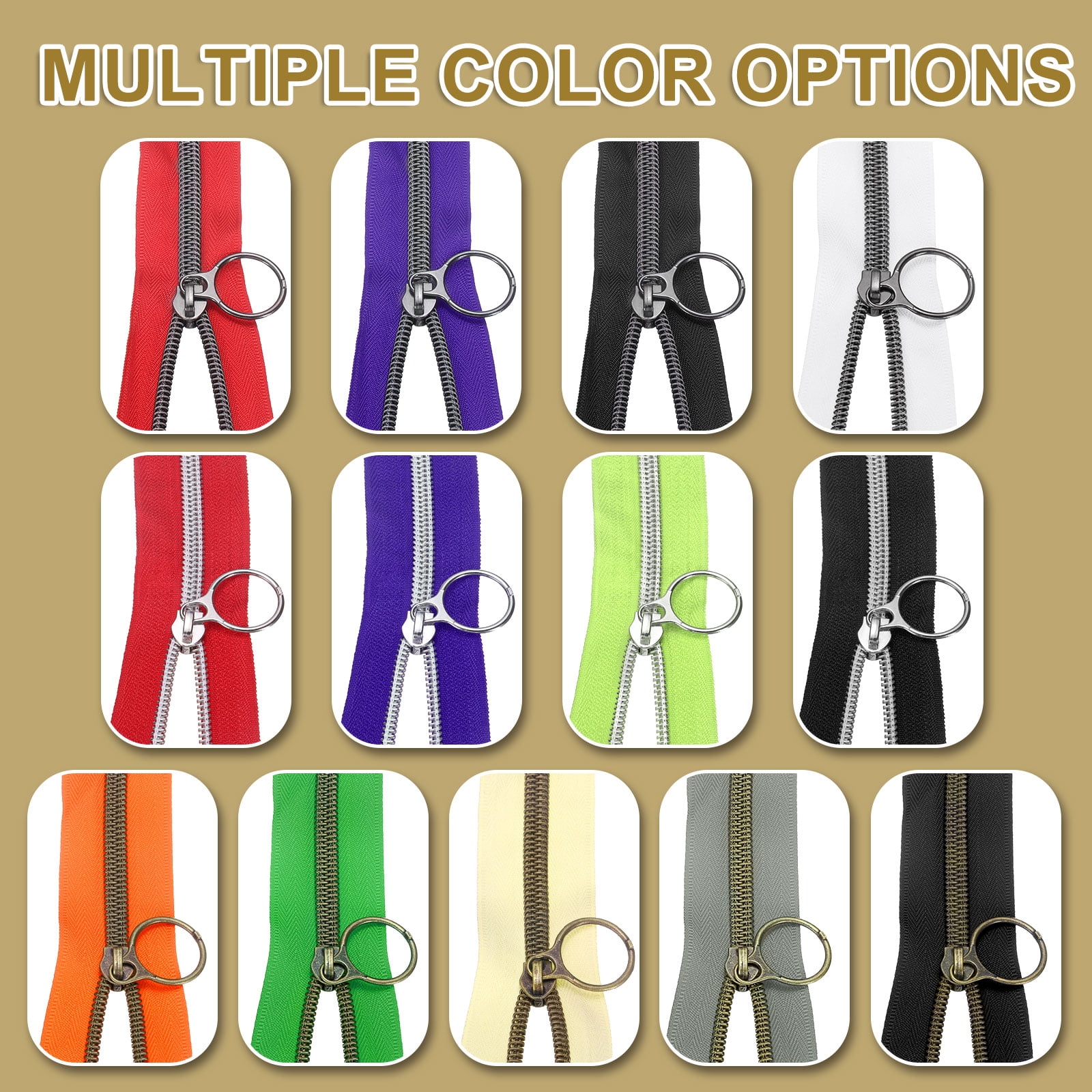 #5 10 Yards Nylon Coil Zippers, Bulk Coil Zipper by the Yards with 20pcs Silver Zippers Sliders for Diy Tailor Sewing Craft Bag Clothes, Red
