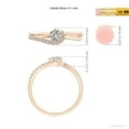 thumbnail image 4 of ANGARA Natural 0.25 Ct. Diamond Fashion Promise Ring in 14K Rose Gold for Women (Ring Size: 12), 4 of 9