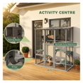 thumbnail image 5 of Catio Outdoor Cat Enclosure, Window Box Cat House with Bridge & Platforms - Gray Wooden Cat Cage, 5 of 7
