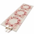 thumbnail image 2 of 2'x6' Rug Runners for Hallways Kitchen, Spring Flowers Non Slip Entryway Beside Floor Carpet Runner, Floral Wreaths Watercolor Countryside Washable Laundry Room Bedroom Throw Rugs Mat for Family Pet, 2 of 8