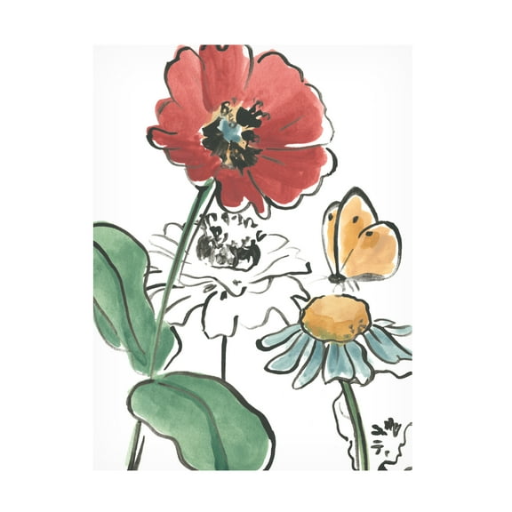June Erica Vess 'Boho Florals II' Canvas Art