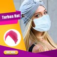 thumbnail image 4 of Qarigey Paquete de 4 diademas de moda cómodas con botones, diademas elásticas de estilo musulmán de una sola capa para mujer Accesorio para el cabello Fucsia Qarigey AP008790-18B, 4 of 6