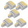thumbnail image 4 of Spl Connecteur Rapide T Connecteur de Fil 1 en 5 hors Connecteur de Fil de Cuivre de Joint de Fil 20Pcs Spl Connecteur Rapide 1 en 5 sur le Type de Splitter de Cuivre et de PC Matériel Terminal de Fil Jaune, 4 of 8