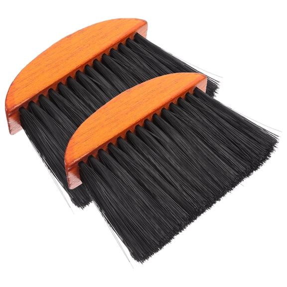 2 Pcs Fireplace Cleaning Brushes Set with Plastic Handle for Stove, Pot, and Hearth Broom Tools