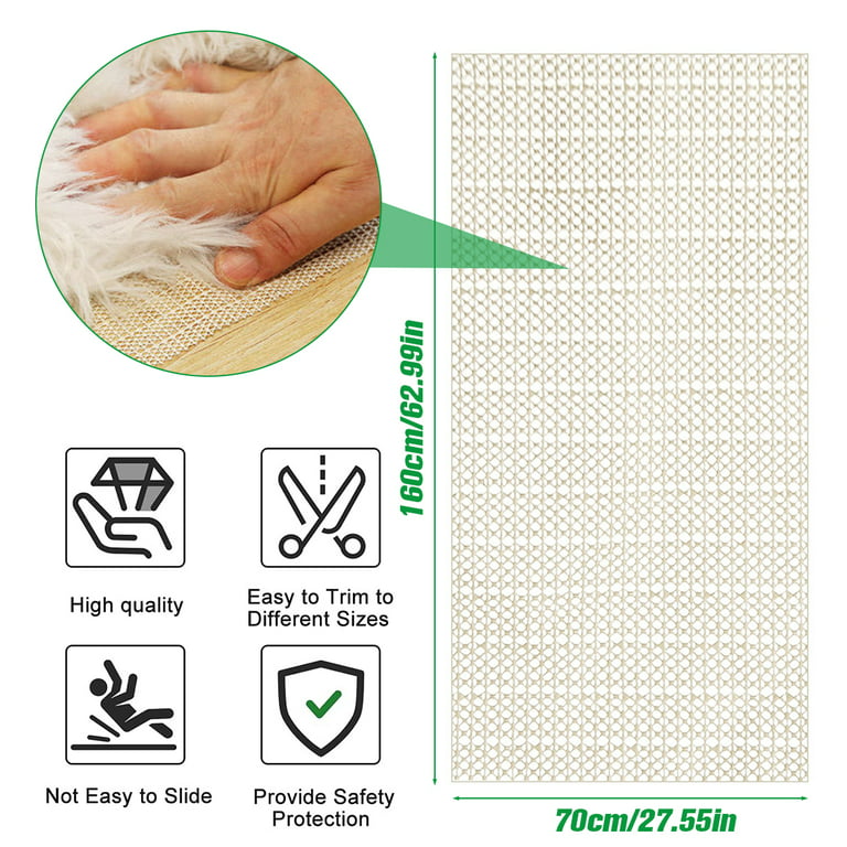 Non-Slip Area Rug Pad Gripper, Anti Skid Carpet, Mat Grip, Enhanced  Protection for Tile and Hardwood Floors