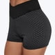 thumbnail image 2 of Gibobby Shorts Yoga Pantalones cortos de Yoga con movimiento de cadera y cintura ajustada a la cadera de melocotón de tela de panal de verano para mujer(Negro, M), 2 of 5