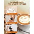 thumbnail image 4 of Milk Frother, Stainless Steel & Aluminum Alloy Electric Milk Frother with 12000 RPM Super Powerful Motor for Coffees, Espressos, Lattes and Cappuccinos, 3 AAA Batteries Not Included, 4 of 5
