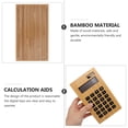 thumbnail image 4 of MasteelfCA 1pc Useful Electronic Calculator Office Stationery Bamboo Solar Calculator, 4 of 7