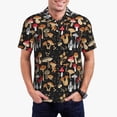 thumbnail image 2 of Balery Various Mushrooms Printed Men’s Short Sleeve Polo Shirt, Midweight Men's Shirt,Golf Polo shirts -XX-Large, 2 of 8