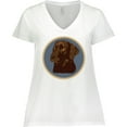 thumbnail image 3 of Inktastic Labrador Retriever Chocolate Lab Dog Women's Plus Size V-Neck T-Shirt, 3 of 5