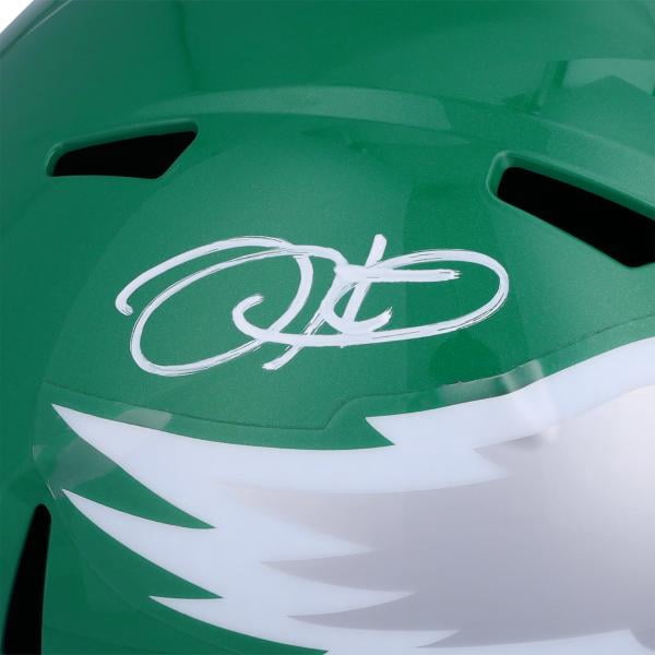 Jalen Hurts Philadelphia Eagles Autographed Kelly Green Speed Replica Helmet - Fanatics Authentic Certified