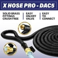thumbnail image 2 of Xhose Pro Garden Hose, 100 Foot Expandable Garden Hoses, Tough & Flexible Water Hose, Lightweight, Solid Brass Fittings, Kink Free, Easy to Use & Store, 2 of 7