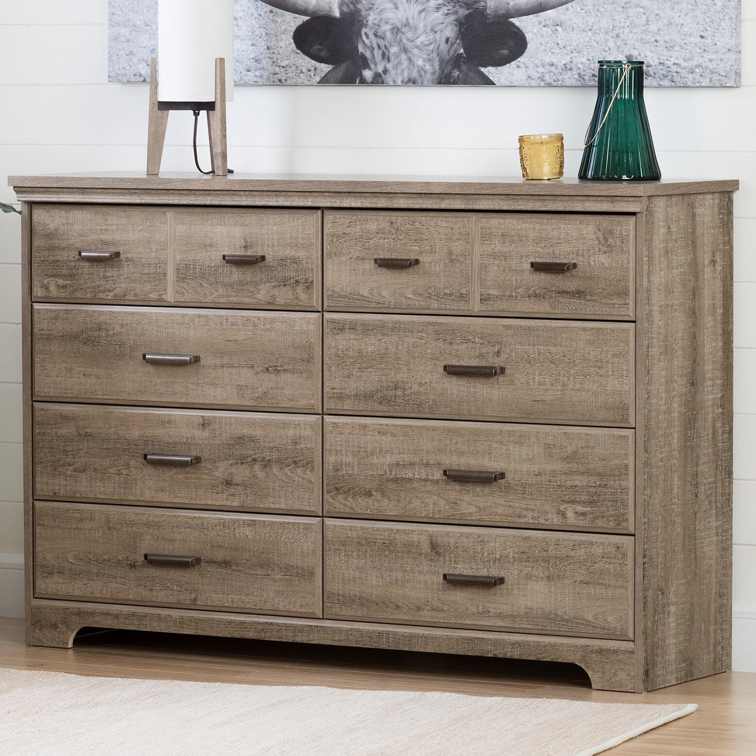 Versa 8 Drawer Double Dresser, Product Warranty Yes, Removeable