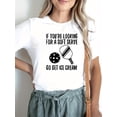 thumbnail image 1 of Camiseta informal de manga corta con cuello redondo y estampado "Si buscas un helado suave, ve a por un helado". Ideal para adultos, hombres, mujeres, adolescentes y jóvenes., 1 of 7