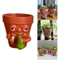thumbnail image 2 of Unique smoked flower pots, resin crafts, succulent plant flower pots, home decoration flower pots (one large and one small), 2 of 6