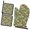 Rooster and Barn, variant on Rooster and Pumpkin Blue Pattern Oven Mitts and Pot Holder Sets 2 Pcs for Kitchen Baking, Cooking and Grilling, Heat Resistant Up To 392 °F