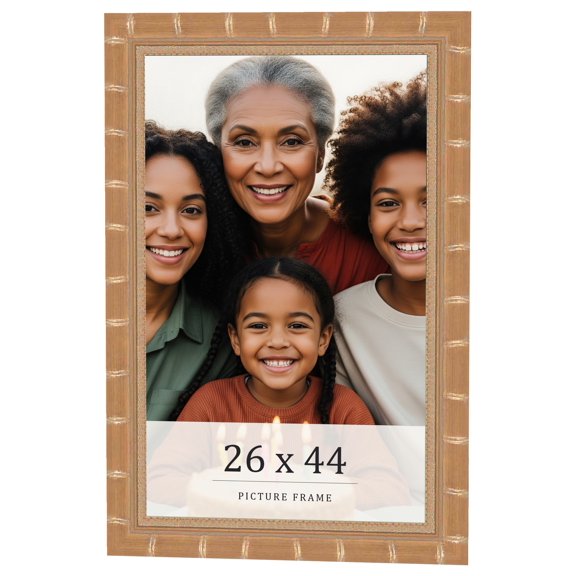 26x44 Frame Gold Real Wood Picture Frame Width 1.5 inches | Interior Frame Depth 0.5 inches |