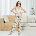 thumbnail image 6 of FORMRS Women's Pajama Pants with Pockets Soft Comfy Loungewear Sleep Bottom, Sizes S-2XL, Red and White Floral Pattern, 6 of 8